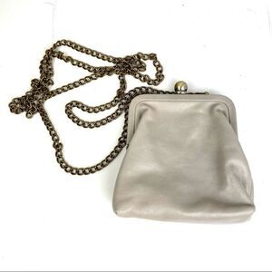Vintage Hobo The Original Mini Ecru/Beige Leather Handbag with Chain